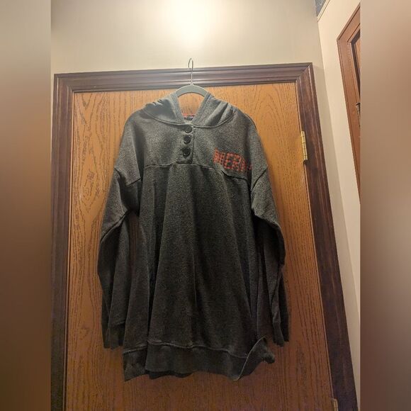 Lane Bryant plaid long hoodie - Picture 1 of 5